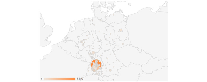 Zugriffe innerhalb Deutschlands
